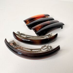 Vintage 90's / Modern Tortoise Brown Hair Clip Barrette Plastic 3"